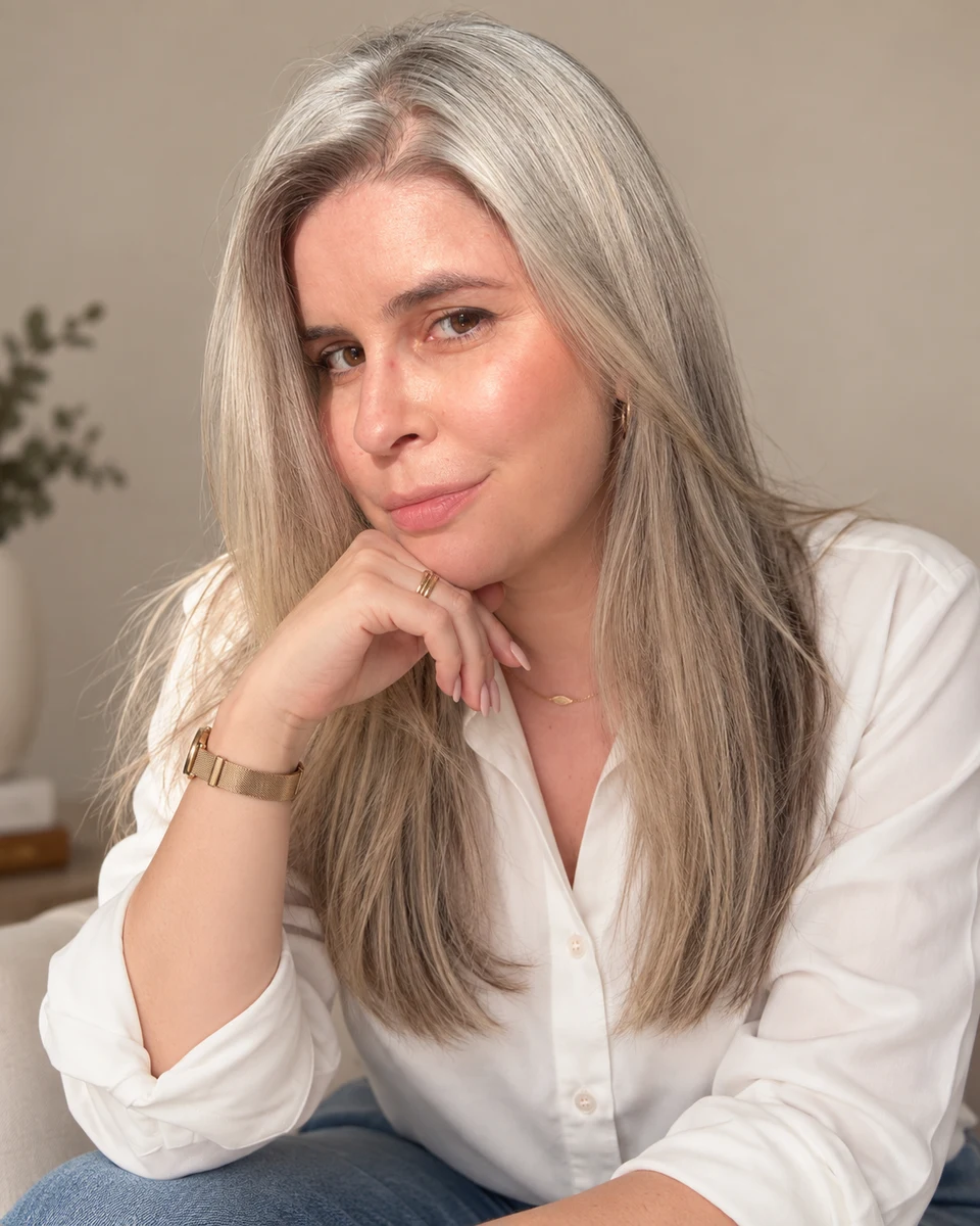 Aline Rivieri in her creative workspace